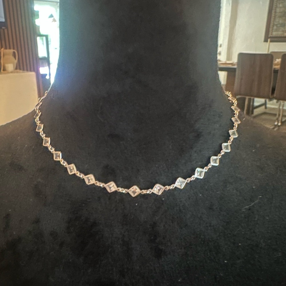 Swarovski Silver Geometric crystal Necklace - Women Jewelry